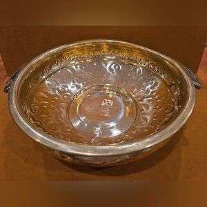 Fine Craft India Brass Traditional Decorative Urli Bowl Decor - 12"